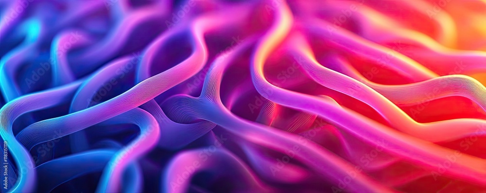 Poster Layer abstract background concept. Colorful abstract waves in vibrant shades creating a dynamic visual experience.