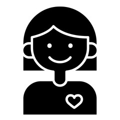 Volunteer icon in glyph style