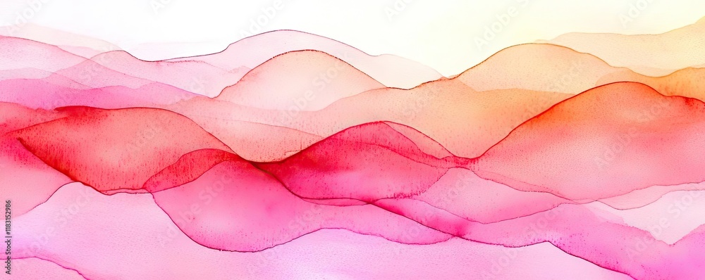 Poster watercolor abstract background concept. a vibrant abstract wave pattern showcasing fluid shapes in p