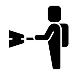 Spray disinfectant icon in glyph style