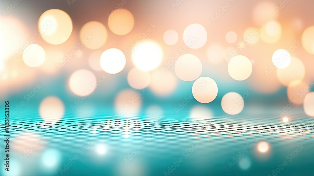 Poster Matrix abstract background idea. Soft glowing bokeh lights creating a dreamy and serene atmosphere.