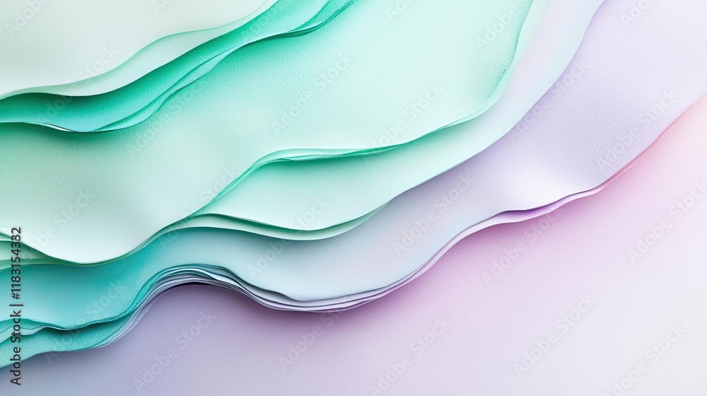 Poster watercolor abstract background concept. textured paper layers in pastel shades create a soft and ele