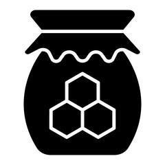 Fototapeta premium Honey icon in glyph style