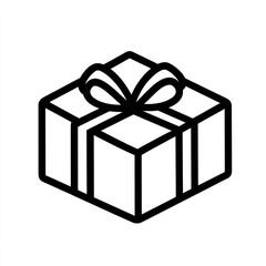 Obraz premium Gift birthday vector black.