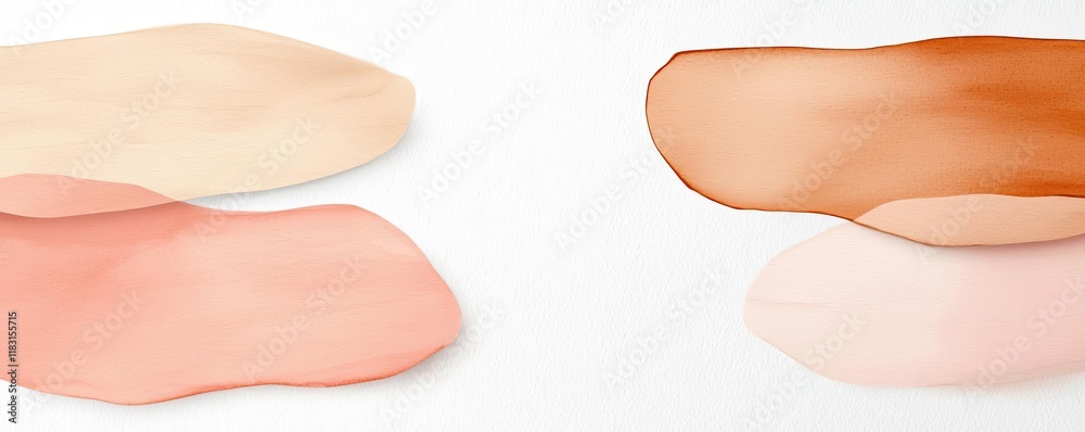 Poster watercolor abstract background concept. abstract watercolor shapes in soft hues create an elegant ba