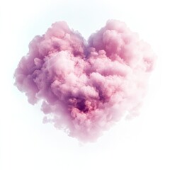 Fototapeta premium Pink heart-shaped cloud soft fireworks romantic.