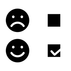 Customer experience icon in glyph style