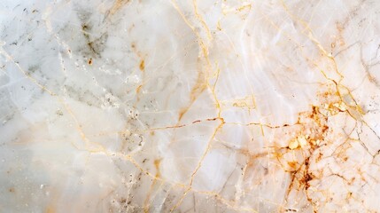 Fototapeta premium Intricate beige and white marble tile texture displays golden veins, ideal for enhancing elegant spaces in modern architecture and interiors