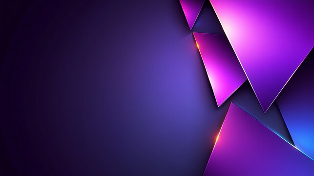 Abstract Purple and Blue Geometric Triangular Design