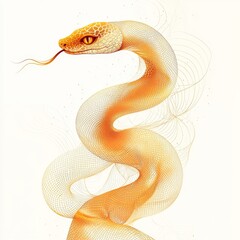 Fototapeta premium Chinese New Year snake concept. Snake illustration with intricate details and vibrant colors.