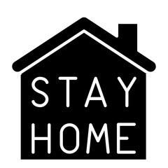 Stay home icon in glyph style