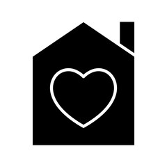 Sweet home icon in glyph style