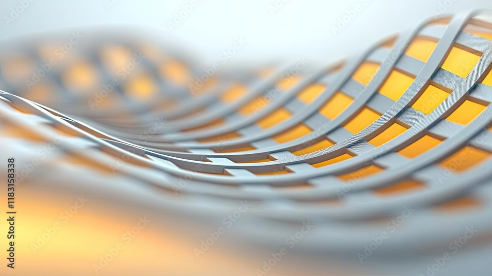 Aufkleber Matrix abstract background idea. Abstract wave pattern creating a modern and dynamic visual effect with warm tones.
