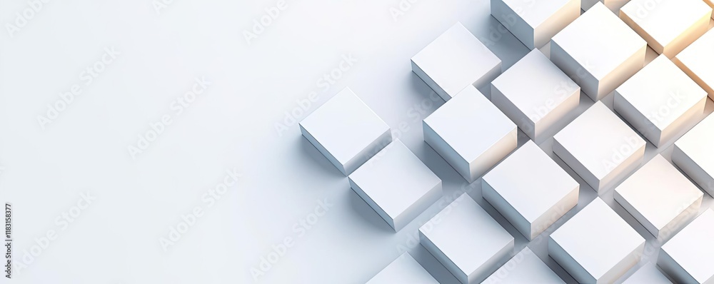 Aufkleber Matrix abstract background idea. Abstract arrangement of cubes creating a modern and minimalist background.