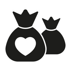 Donation icon in glyph style