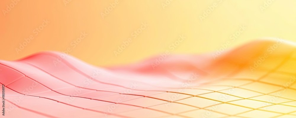 Aufkleber Matrix abstract background idea. Abstract wavy patterns in soft orange and pink hues create a soothing atmosphere.