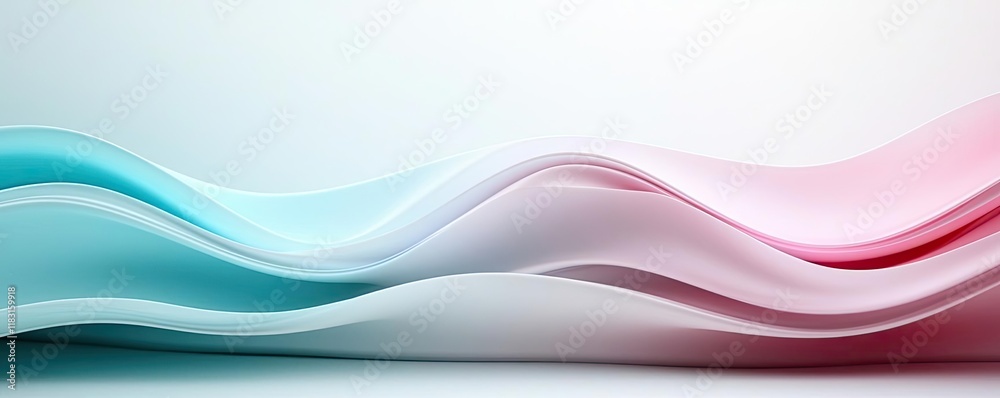Poster Layer abstract background concept. Abstract wave pattern design in soft pastel colors creating a calming atmosphere.