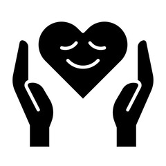 Care icon in glyph style