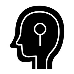 Psychology icon in glyph style