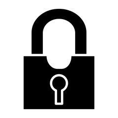 Lock icon in glyph style