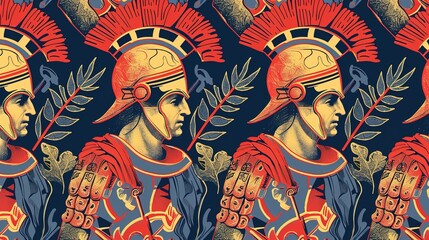 Fototapeta premium empire seamless pattern wallpaper