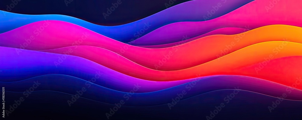 Poster Fire abstract background concept. Vibrant waves of color create a dynamic and energetic abstract background.