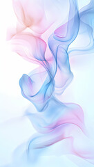 Fototapeta premium Abstract Pastel Smoke Swirls: A Dreamlike Composition of Blue and Pink