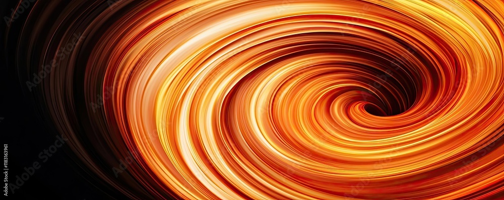 Poster fire abstract background concept. dynamic swirl pattern featuring vibrant shades of orange and black