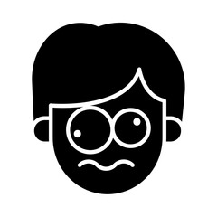 Crazy icon in glyph style