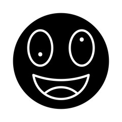 Fototapeta premium Crazy icon in glyph style