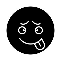 Crazy icon in glyph style