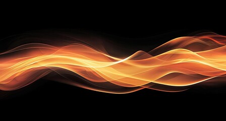 Fire abstract background concept. Vibrant orange flames create an abstract wave against a dark backdrop.