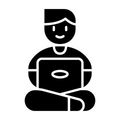 Freelance icon in glyph style