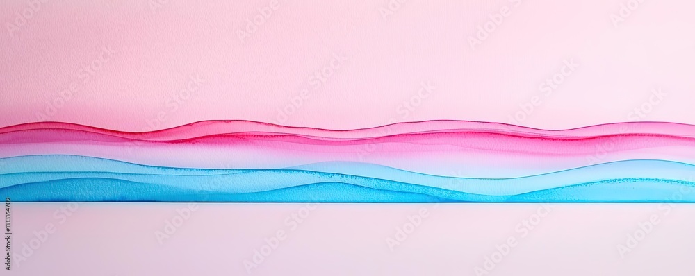 Poster Watercolor abstract background concept. Colorful wave patterns create a soothing visual experience on a soft background.