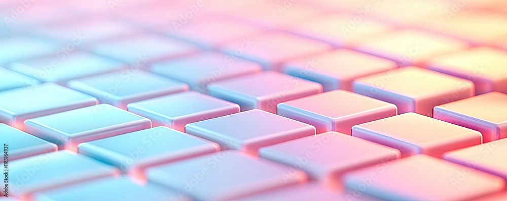 Aufkleber Matrix abstract background idea. Colorful abstract tiles create a vibrant digital background for creative projects.