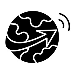 International news icon in glyph style