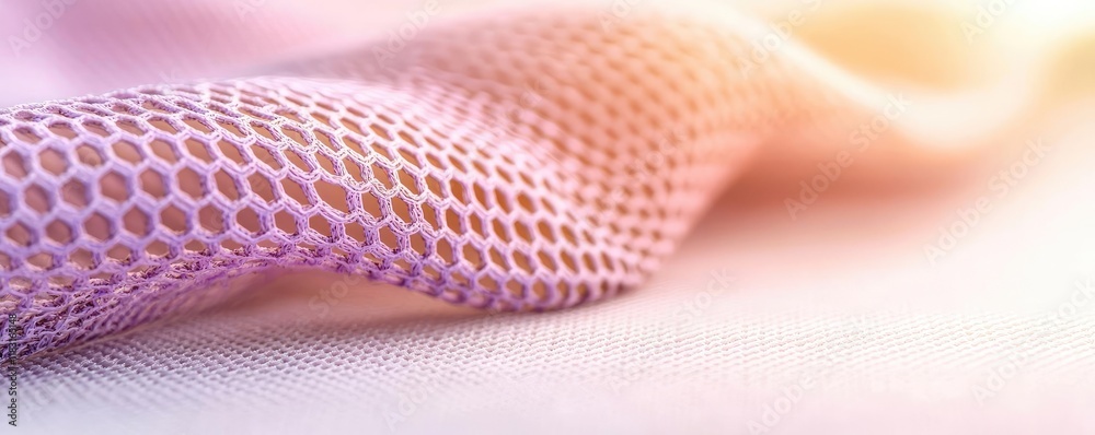 Aufkleber Matrix abstract background idea. A close-up of soft, textured fabric showcasing delicate mesh patterns and colors.