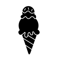 Ice cream icon in glyph style