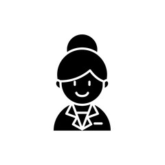 Receptionist icon in glyph style