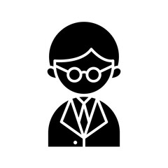 Teacher icon in glyph style