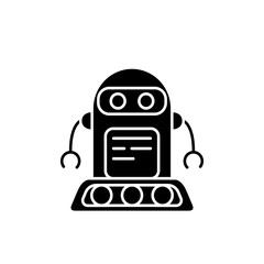 Obraz premium Robot icon in glyph style