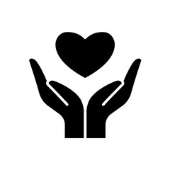 Fototapeta premium Charity icon in glyph style