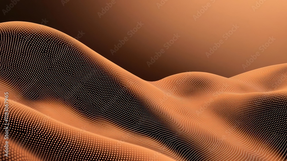 Aufkleber Dots abstract background idea. Abstract sandy terrain with soft curves and warm hues, evoking tranquility and warmth.