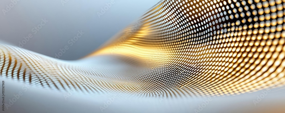 Aufkleber Dots abstract background idea. Abstract wave pattern created with dotted lines, showcasing flow and movement.