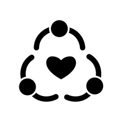 Charity icon in glyph style