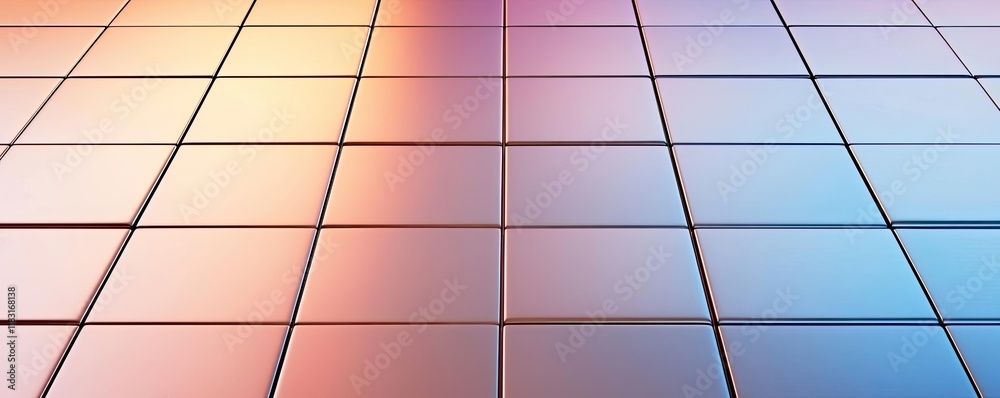 Aufkleber Floor abstract background concept. Colorful tiled surface with a gradient reflection, ideal for modern design projects.