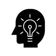 Creativity icon in glyph style