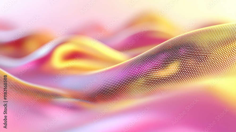 Poster dots abstract background idea. a vibrant swirl of pink and gold fabric, creating a mesmerizing abstr