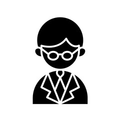 Teacher icon in glyph style