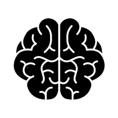Brain icon in glyph style